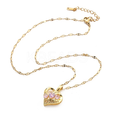 304 Stainless Steel Necklaces NJEW-R015-02G-1