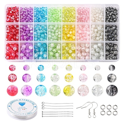 DIY Sparkling Beads Earring Bracelet Making Kit DIY-YW0005-94-1