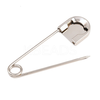 Alloy Extra Large Safety Pin Brooches PALLOY-P333-01P-1