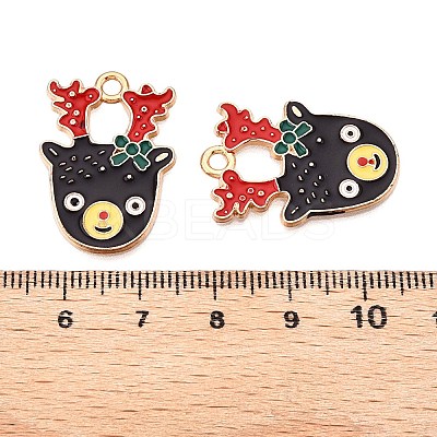Christmas Theme Alloy Enamel Pendants ENAM-T020-10D-1