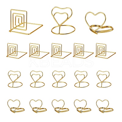 18Pcs 3 Style Carbon Steel Place Card Holders AJEW-SZ0001-80LG-1
