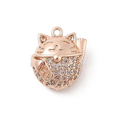 Brass Pave Cubic Zirconia Pendants LS-KK-E791-01RG-1