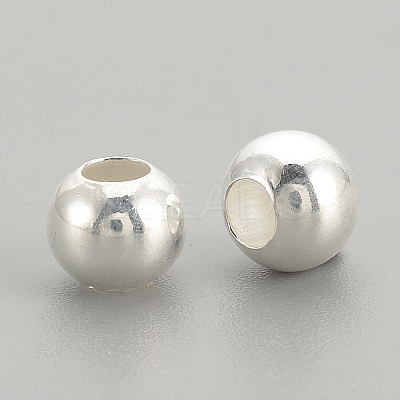 925 Sterling Silver Beads X-STER-S002-12-4mm-1