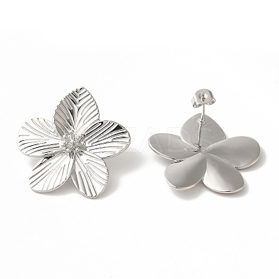 Rack Plating Brass Stud Earrings EJEW-B062-18P-1