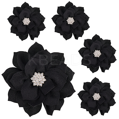 Polyester & Rhinestones Ornament Accessories DIY-WH20063-015A-1