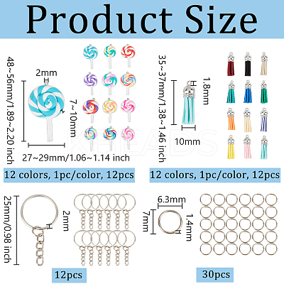 DIY Lollipop Keychain Making Kit DIY-OC0011-94-1