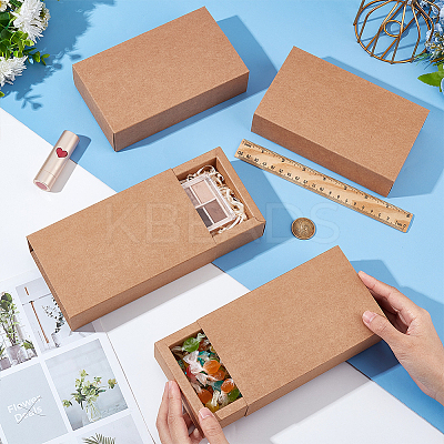 Kraft Paper Storage Gift Drawer Boxes LS-CON-WH0095-56C-1