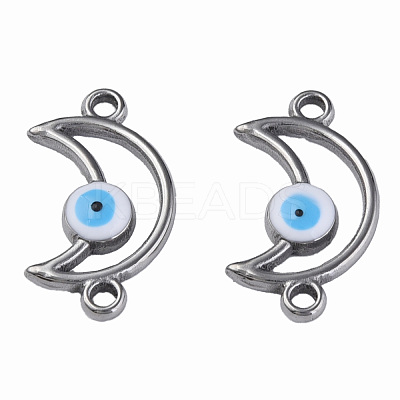 304 Stainless Steel Enamel Connector Charms STAS-N087-61-02P-1
