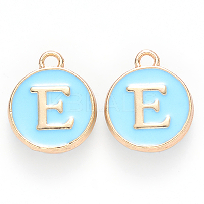 Golden Plated Alloy Enamel Charms X-ENAM-S118-04E-1
