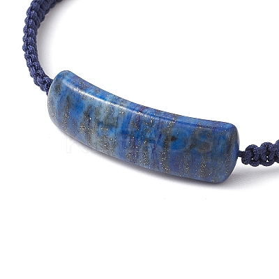 Adjustable Tube Natural Gemstone Braided Bracelets for Women BJEW-JB11006-03-1