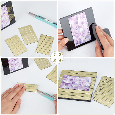 Square Adhesive Glass Cabochons Sheets DIY-WH0308-257-1