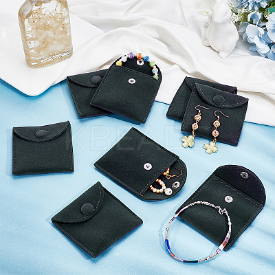 Velvet Jewelry Flap Pouches with Snap Button TP-WH0007-10B-1