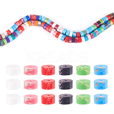 2 Strands Synthetic Imperial Jasper Dyed Beads Strands G-TA0002-60-1