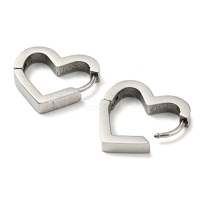 Tarnish Resistant 201 Stainless Steel Huggie Hoop Earrings EJEW-E602-04P-1