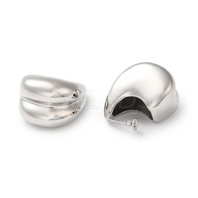 Rack Plating Brass Teardrop Stud Earrings for Women EJEW-Z019-27P-1