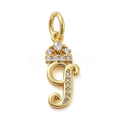 Brass Micro Pave Cubic Zirconia Pendants KK-M273-01G-G-1