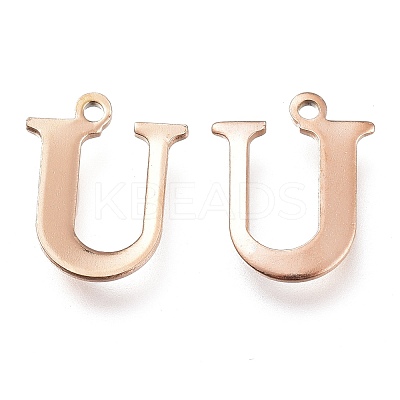 PVD Vacuum Plating  304 Stainless Steel Charms STAS-H112-U-RG-1