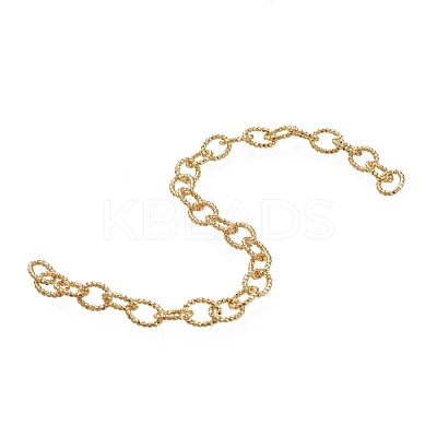 Brass Textured Cable Chains CHC-K010-02G-1