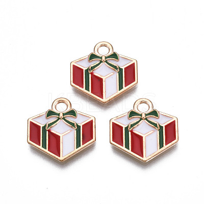 Christmas Alloy Enamel Pendants ENAM-Q442-59-1