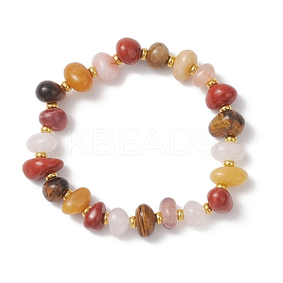 Natural Mixed Gemstone Beaded Stretch Bracelets for Women BJEW-JB13372-1