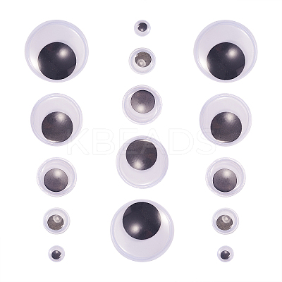 1000pcs 5 Style Black & White Wiggle Googly Eyes Cabochons DIY Scrapbooking Crafts Toy Accessories KY-CJ0001-44-1