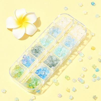 420Pcs 6 Colors Frosted Transparent Acrylic Beads OACR-FS0002-17A-1