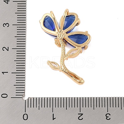 Brass Glass Pendants KK-B100-041G-07-1