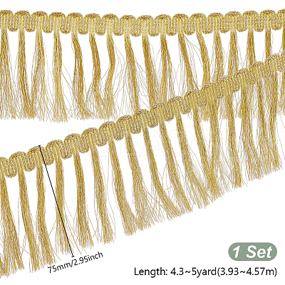 4.3~5 Yards Polyester Tassel Ribbon OCOR-GA0002-03-1