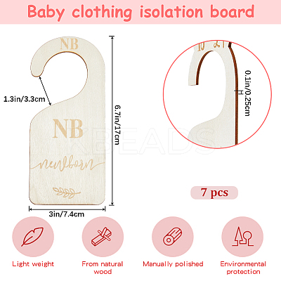 1 Set Wooden Baby Closet Divider WOOD-CP0001-07-1