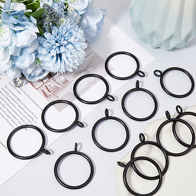 30Pcs Iron Curtain Rings with Eyelet IFIN-SP0001-16B-1