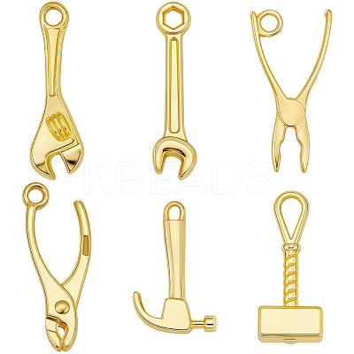 60Pcs 6 Style Alloy Charms FIND-BBC0004-26-1