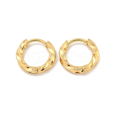 202 Stainless Steel Twist Huggie Hoop Earrings EJEW-H003-06G-1