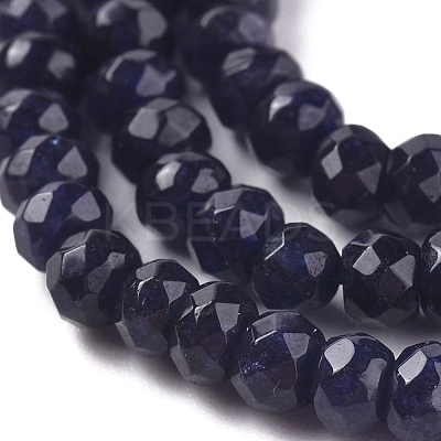 Dyed Natural Malaysia Jade Rondelle Beads Strands G-E316-2x4mm-35-1
