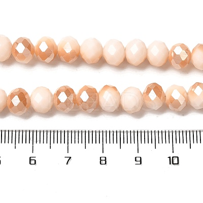 Electroplate Opaque Solid Color Glass Beads Strands EGLA-A034-P4mm-K07-1