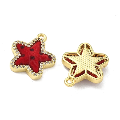 Brass Micro Pave Cubic Zirconia Pendants KK-C158-03B-G-1