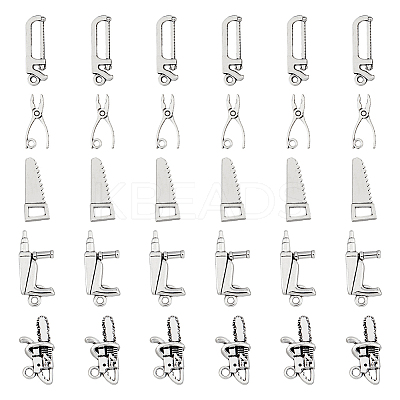 100Pcs 5 Style Tibetan Style Alloy Pendants TIBE-DC0001-04-1