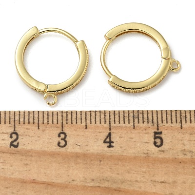 Rack Plating Brass Micro Pave Cubic Zirconia Hoop Earrings Findings KK-K392-33G-1