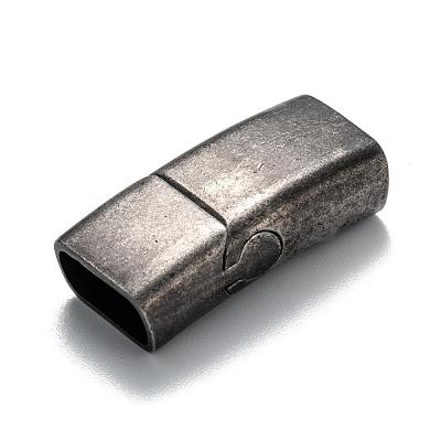 304 Stainless Steel Magnetic Clasps with Glue-in Ends STAS-F130-16AS-1