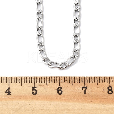 Non-Tarnish 304 Stainless Steel Figaro Chain Necklaces X-NJEW-E143-04P-1