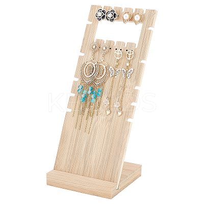 16-Hole 2-Row Wood Jewelry Display Stands EDIS-WH0016-007B-1
