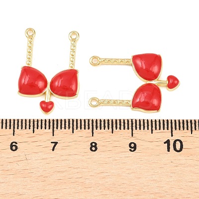 Brass Enamel Pendants KK-B167-03G-01-1