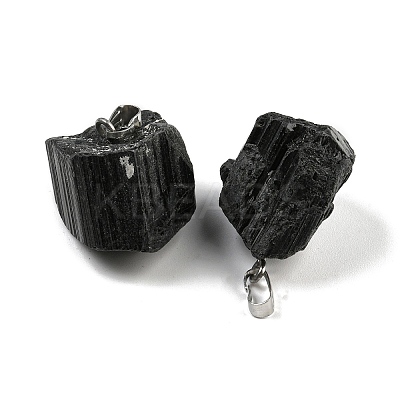 Natural Black Tourmaline Pendants LS-G-F739-01AP-1