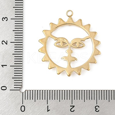 304 Stainless Steel Pendants STAS-P380-36G-1