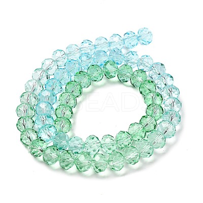 Transparent Painted Glass Beads Strands DGLA-A034-T8mm-A16-1