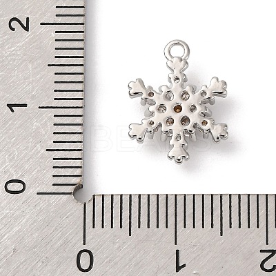 Brass Pave Clear Cubic Zirconia Charms LS-KK-V016-03P-1