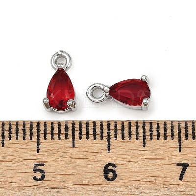 Brass Micro Pave Cubic Zirconia Pendants KK-K374-07P-02-1