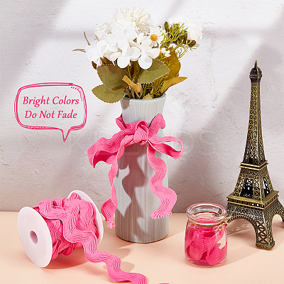 9 Yards Polyester Wavy Fringe Trim Ribbon OCOR-XCP0002-96-1