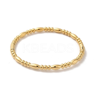 Ion Plating(IP) 304 Stainless Steel Oval Bangle AJEW-Z012-01G-1