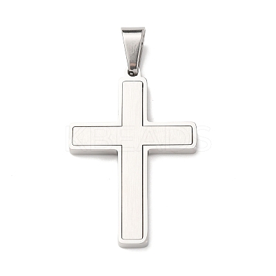 Brushed 304 Stainless Steel Pendants STAS-P421-15P-1