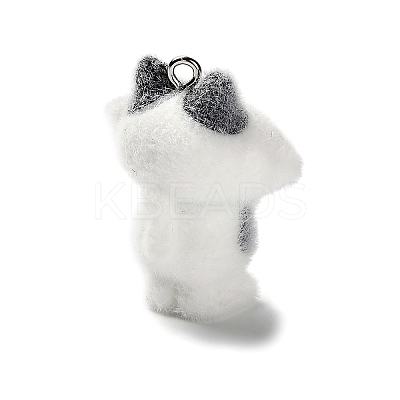 3D Opaque Resin Flocking Pendants LS-RESI-G109-02-1